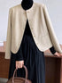 Button Down Round Neckline Blazer
